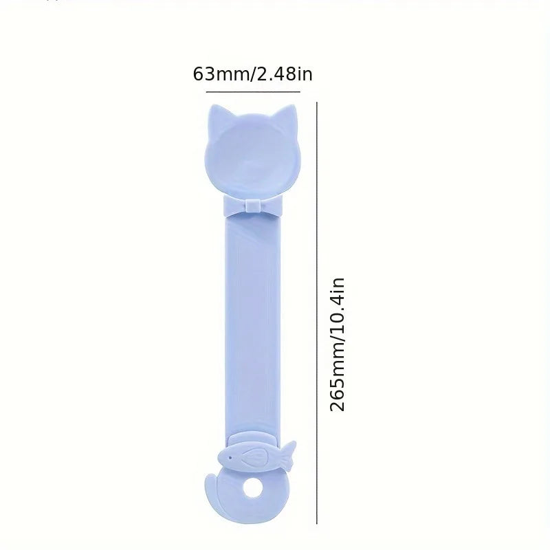 1/3 Pcs Cat Strip Feeder Spoon with Sliding Squeezer