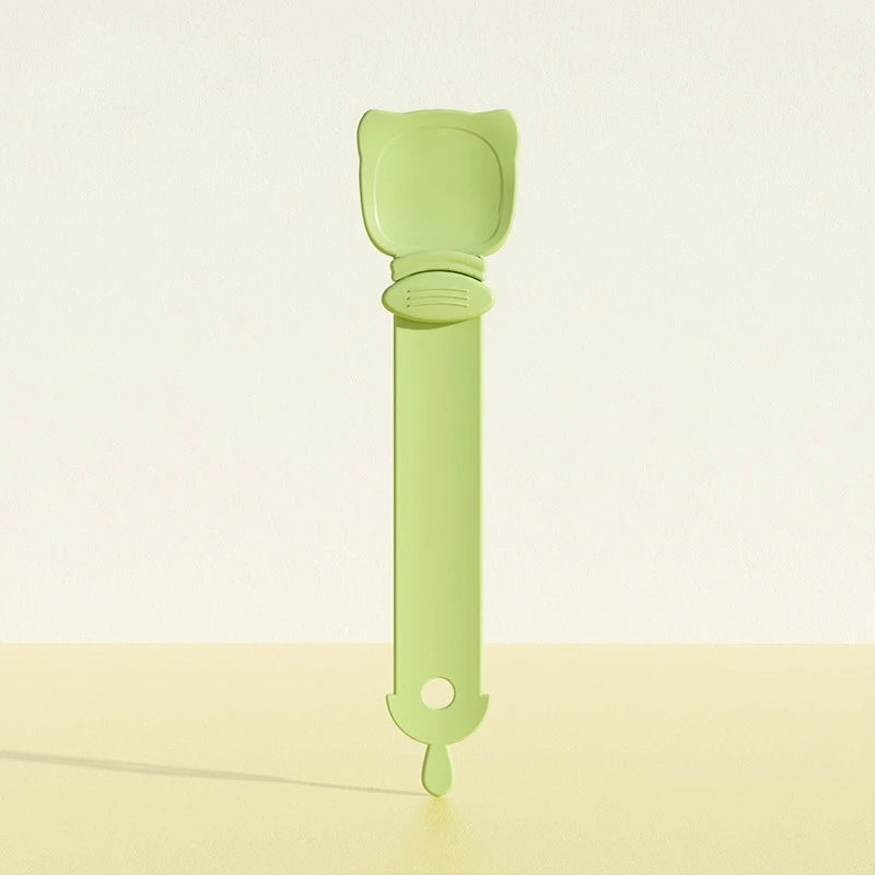 1/3 Pcs Cat Strip Feeder Spoon with Sliding Squeezer