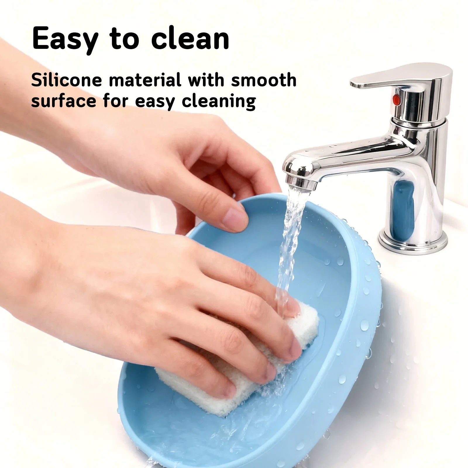 2 Pcs Whisker-Friendly Silicone Wide Shallow Non-Spill Feeding Dish