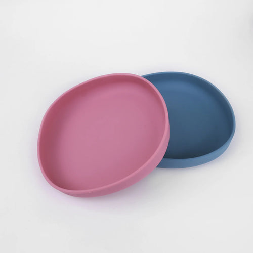2 Pcs Whisker-Friendly Silicone Wide Shallow Non-Spill Feeding Dish