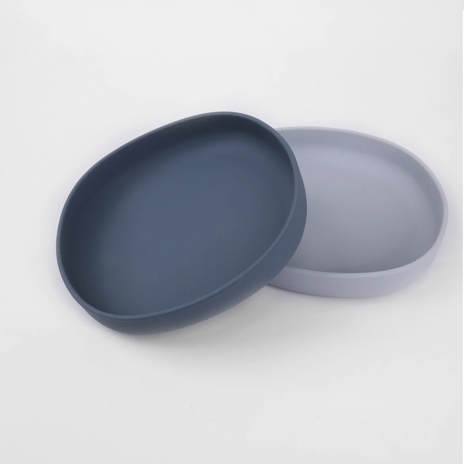 2 Pcs Whisker-Friendly Silicone Wide Shallow Non-Spill Feeding Dish