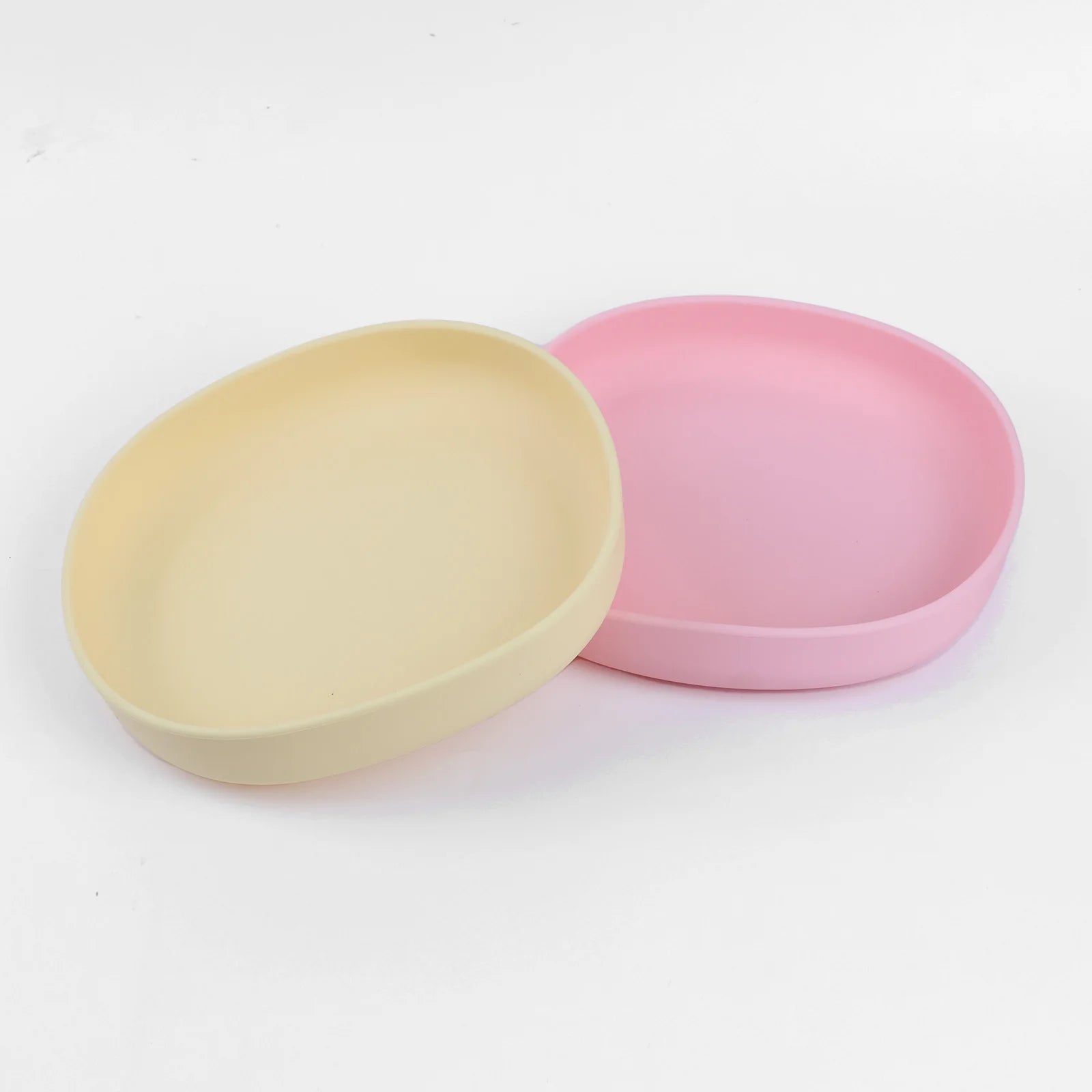 2 Pcs Whisker-Friendly Silicone Wide Shallow Non-Spill Feeding Dish