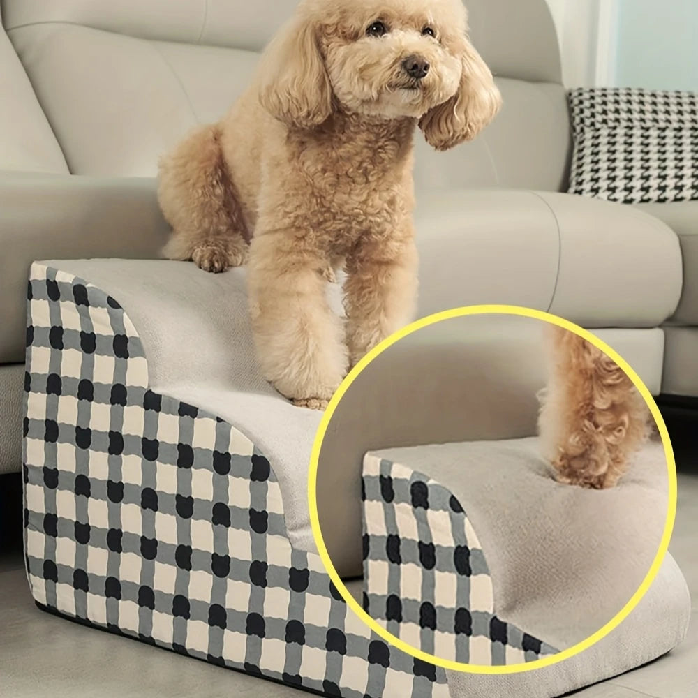 2/3 Steps Portable Non-Slip Foam Ramp Pet Stairs
