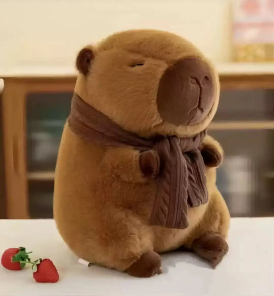 23CM Fluffy Capybara Plushie With Cute Accessories