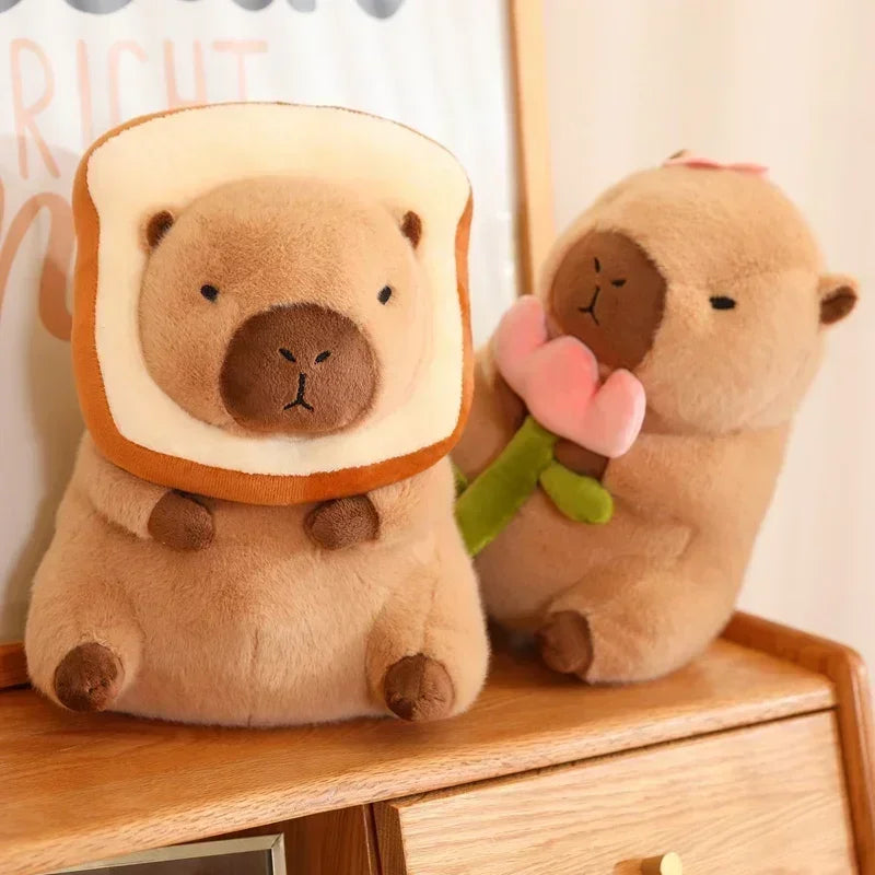 23CM Fluffy Capybara Plushie With Cute Accessories