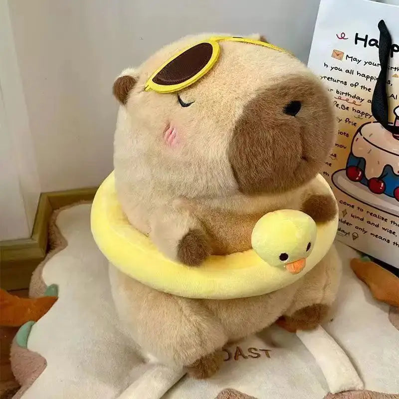 23CM Fluffy Capybara Plushie With Cute Accessories