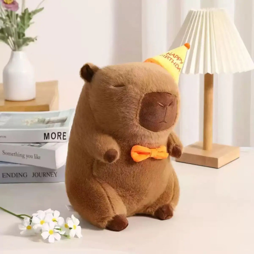 23CM Fluffy Capybara Plushie With Cute Accessories