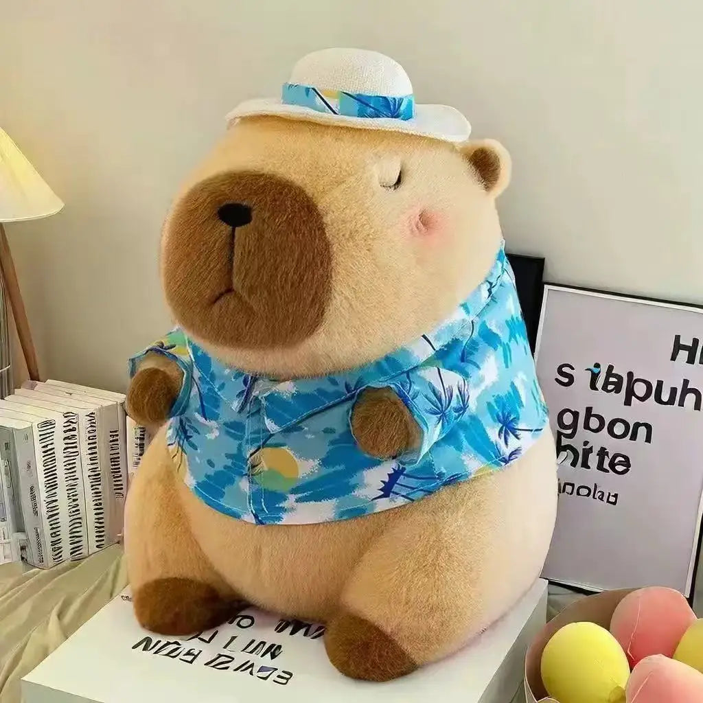 23CM Fluffy Capybara Plushie With Cute Accessories