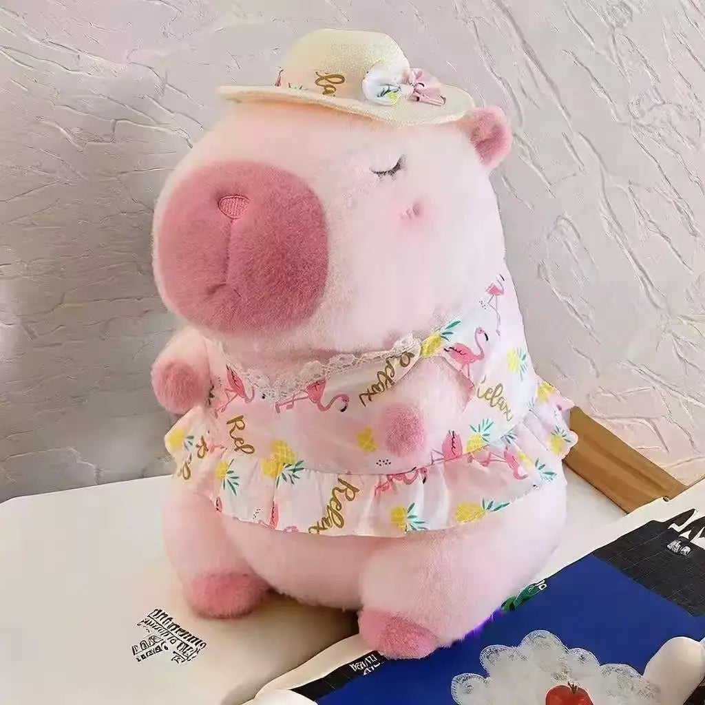 23CM Fluffy Capybara Plushie With Cute Accessories
