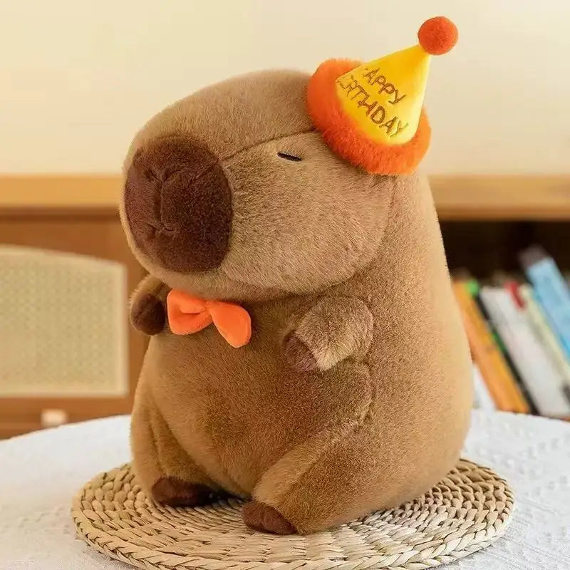 23CM Fluffy Capybara Plushie With Cute Accessories