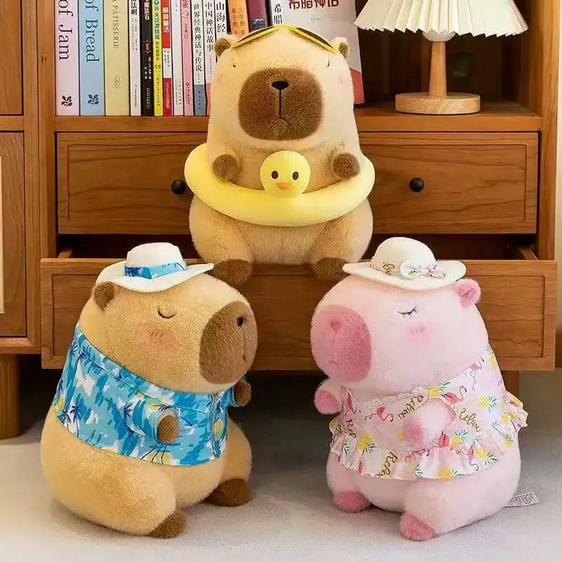 23CM Fluffy Capybara Plushie With Cute Accessories