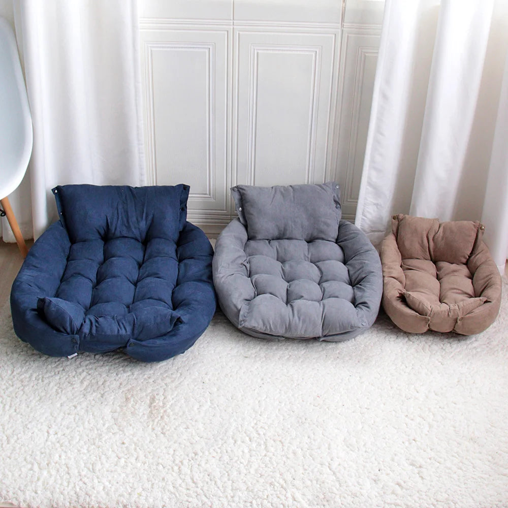 3-in-1 Convertible Luxury Pet Bed & Sofa Mat