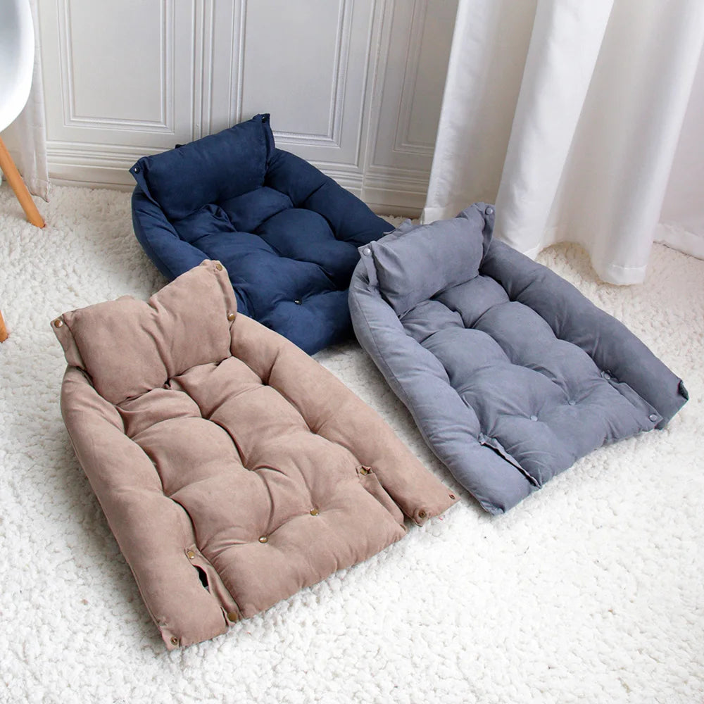 3-in-1 Convertible Luxury Pet Bed & Sofa Mat
