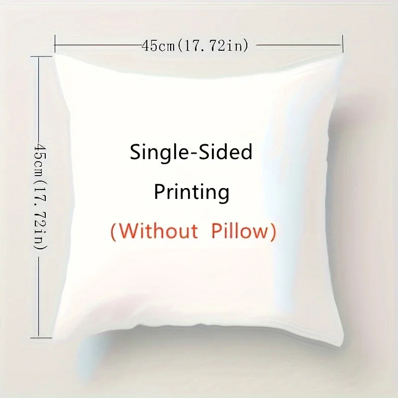4 Pcs Hearts And Whiskers Printed Cushion Covers Pack