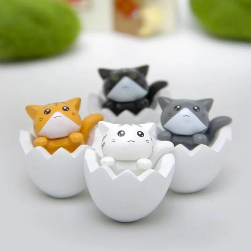 4Pcs Mini Kitten Ornament Decoration Figurines