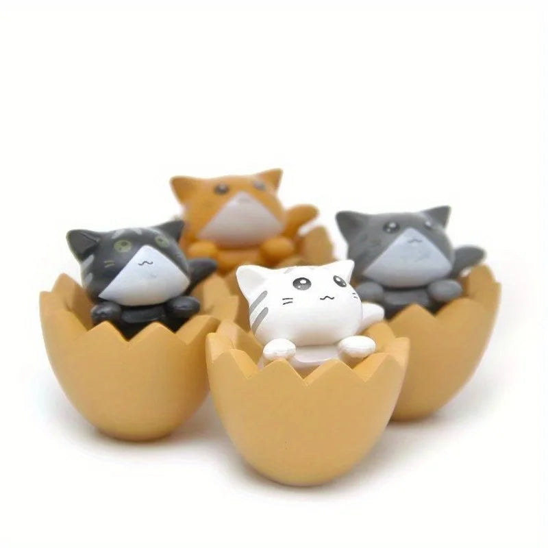 4Pcs Mini Kitten Ornament Decoration Figurines