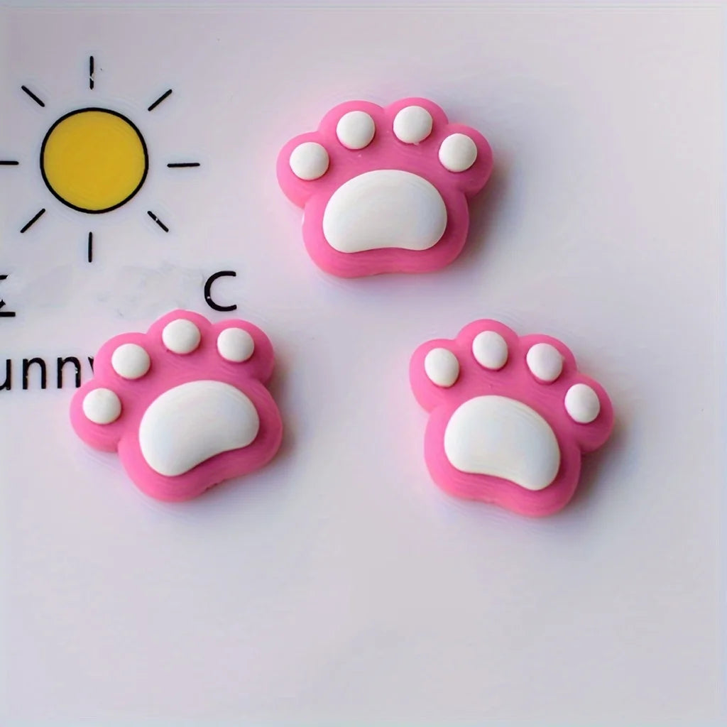 7 Pcs Cute Colorful Cat Paw Fridge Magnet Set