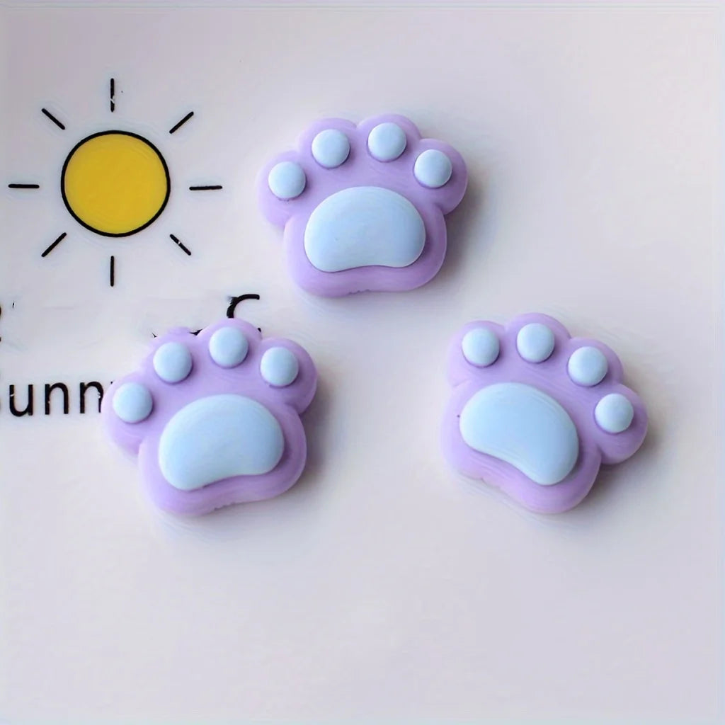 7 Pcs Cute Colorful Cat Paw Fridge Magnet Set