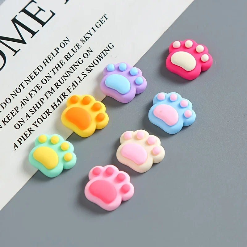 7 Pcs Cute Colorful Cat Paw Fridge Magnet Set