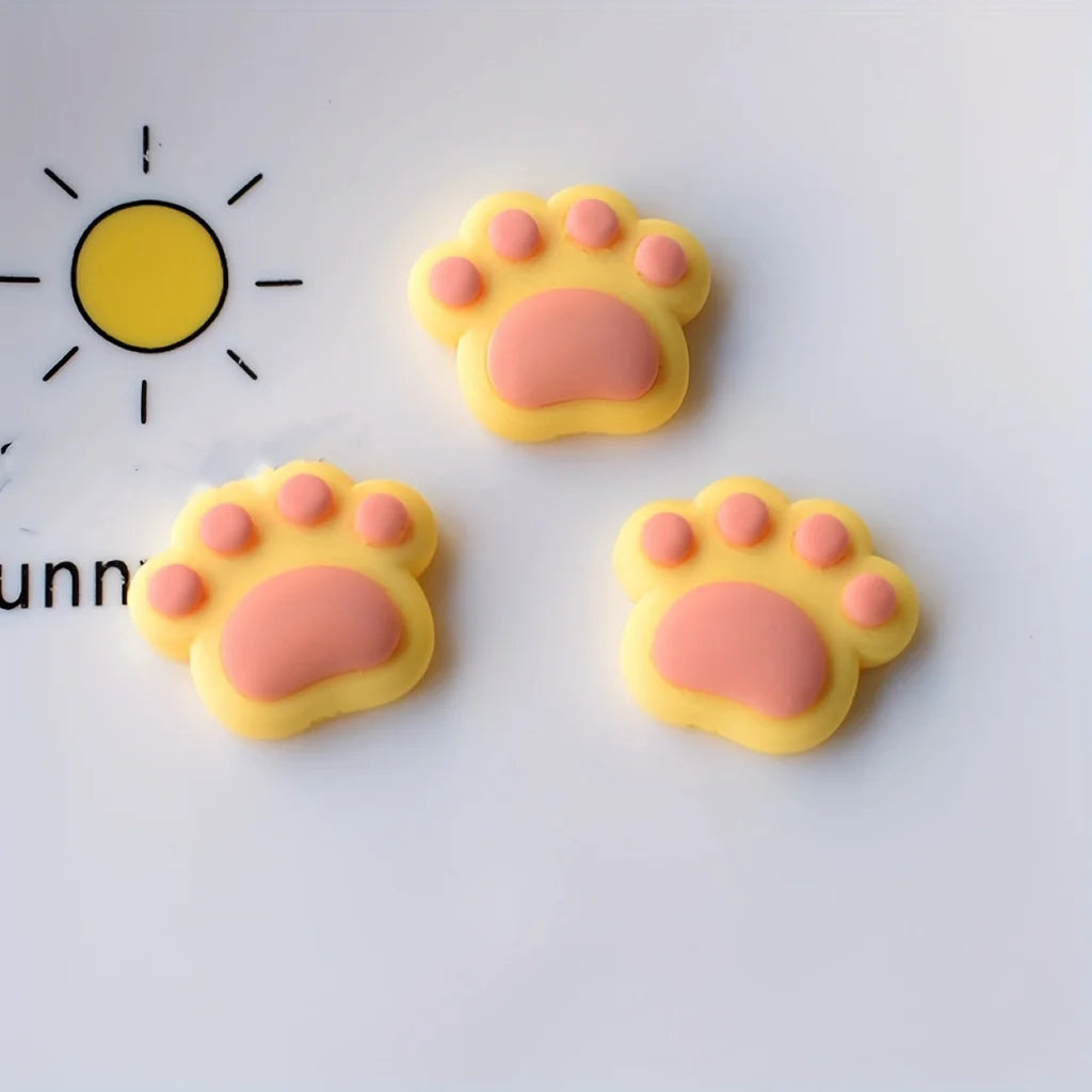 7 Pcs Cute Colorful Cat Paw Fridge Magnet Set