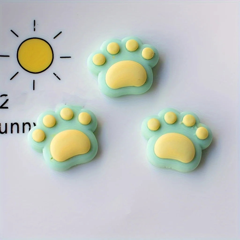7 Pcs Cute Colorful Cat Paw Fridge Magnet Set