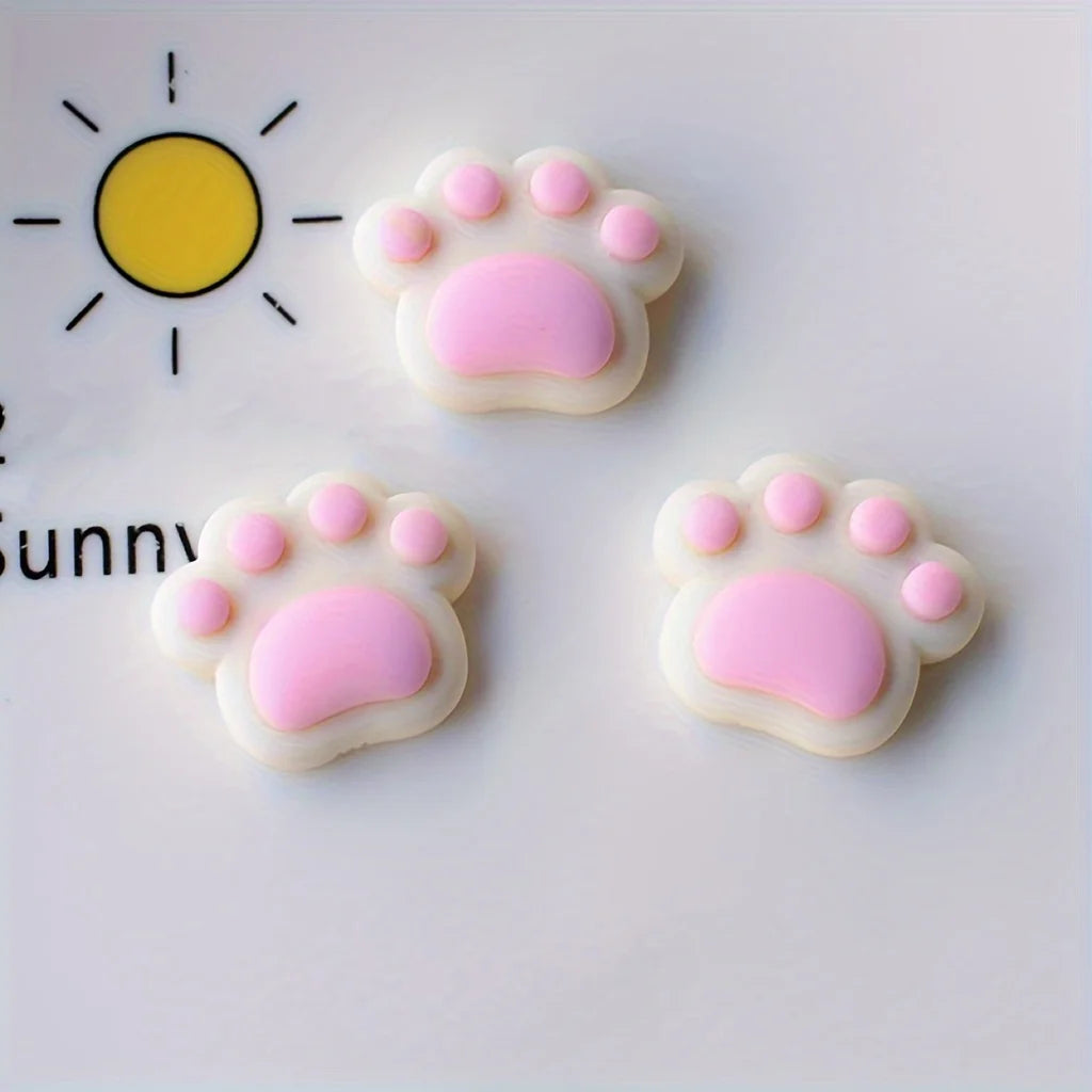 7 Pcs Cute Colorful Cat Paw Fridge Magnet Set