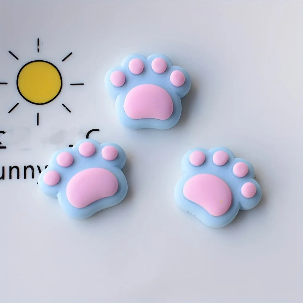 7 Pcs Cute Colorful Cat Paw Fridge Magnet Set