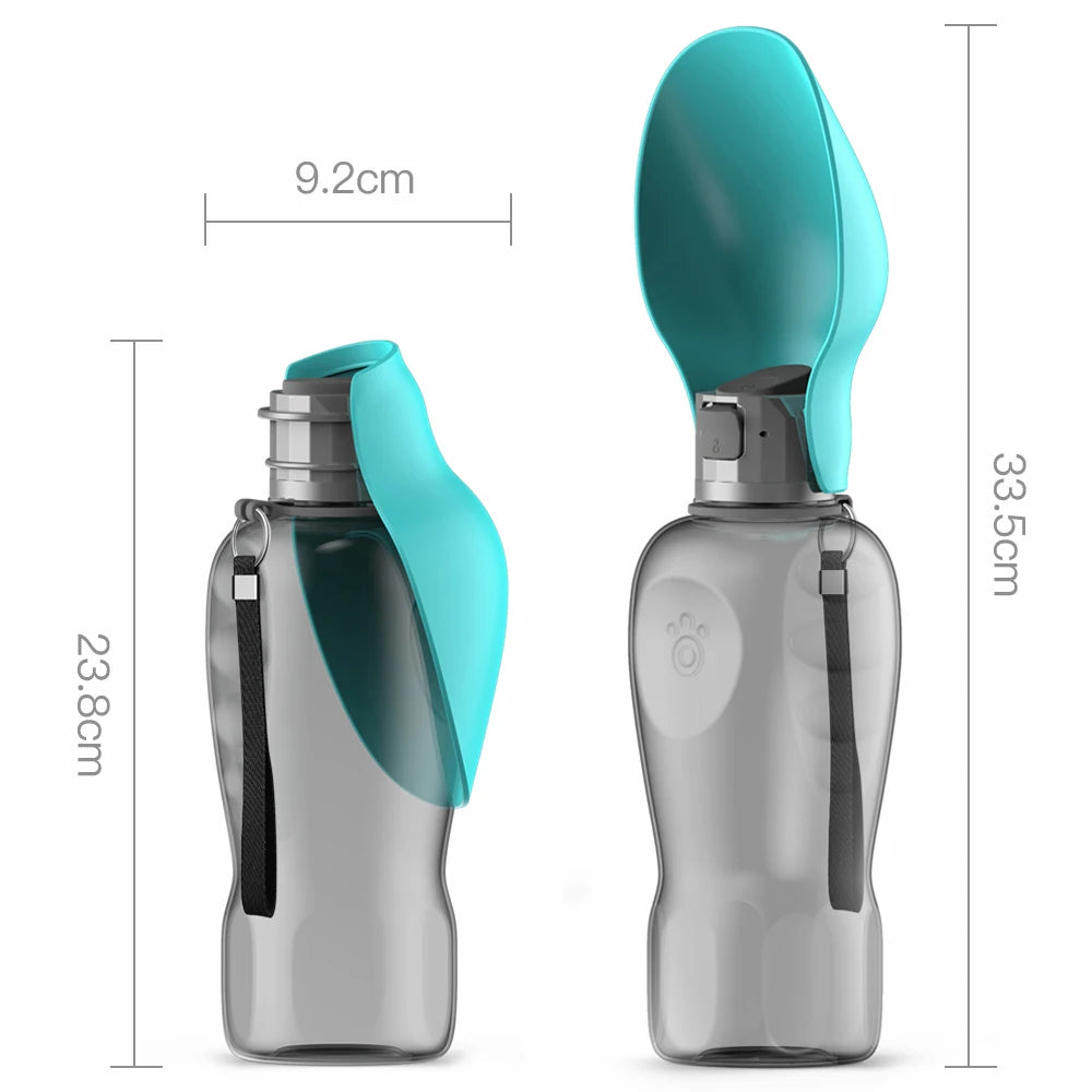 800ML Foldable Portable Pet Water Bottle Bowl