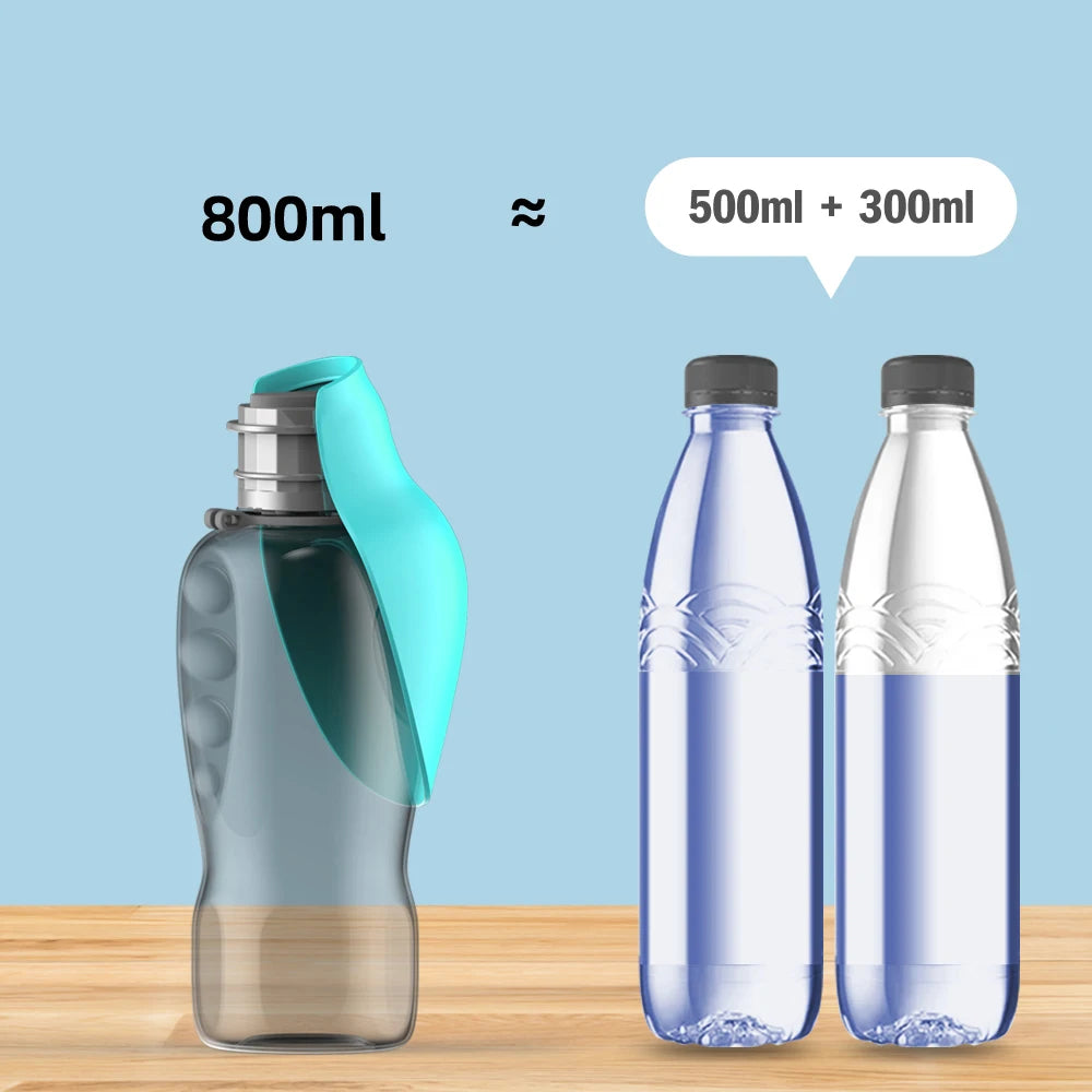 800ML Foldable Portable Pet Water Bottle Bowl