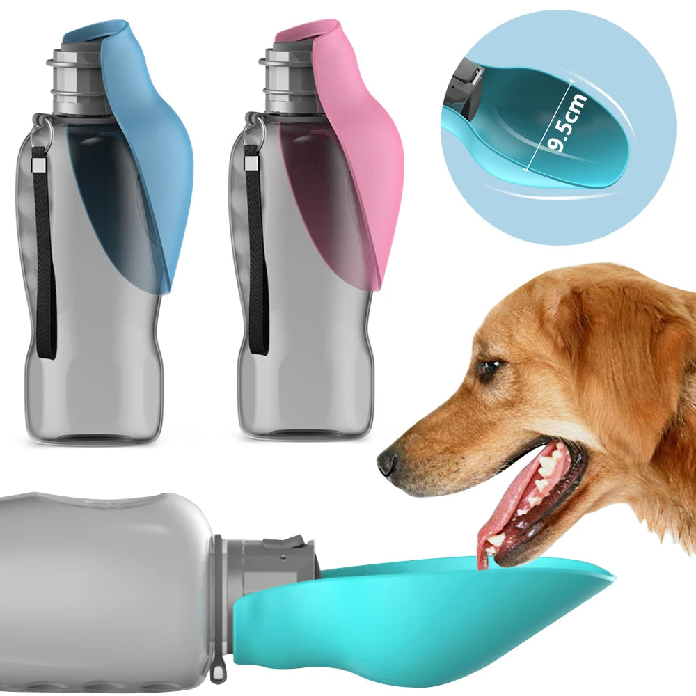 800ML Foldable Portable Pet Water Bottle Bowl