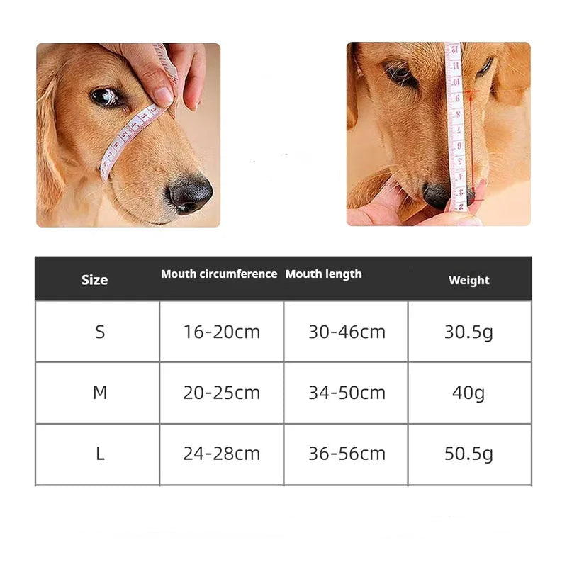 Adjustable Anti-Bark 3M Reflective Dog Training Muzzle