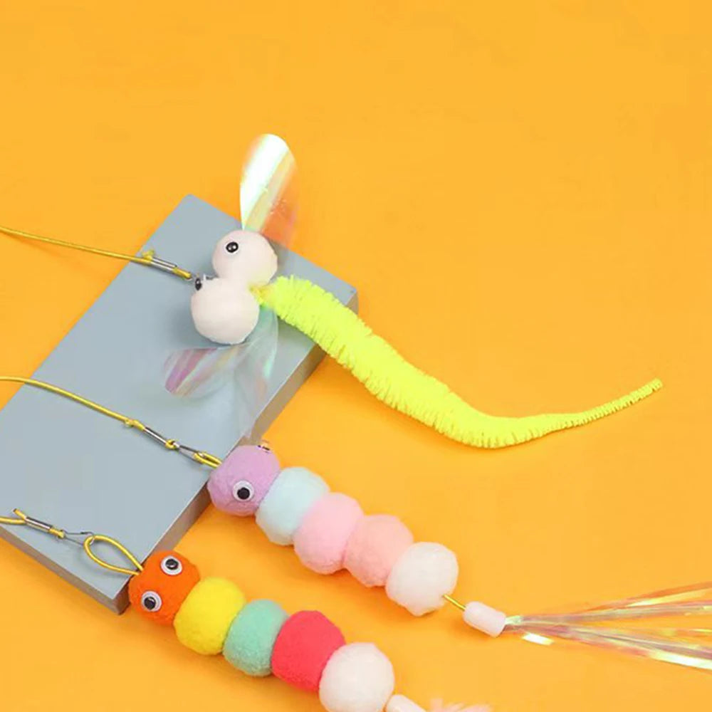 Adjustable Hanging Elastic Cat Toy with Feather & Bell