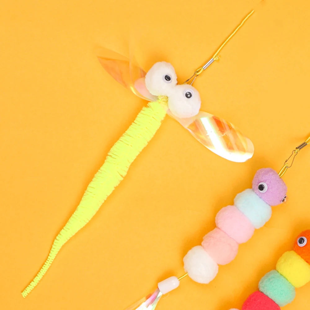 Adjustable Hanging Elastic Cat Toy with Feather & Bell