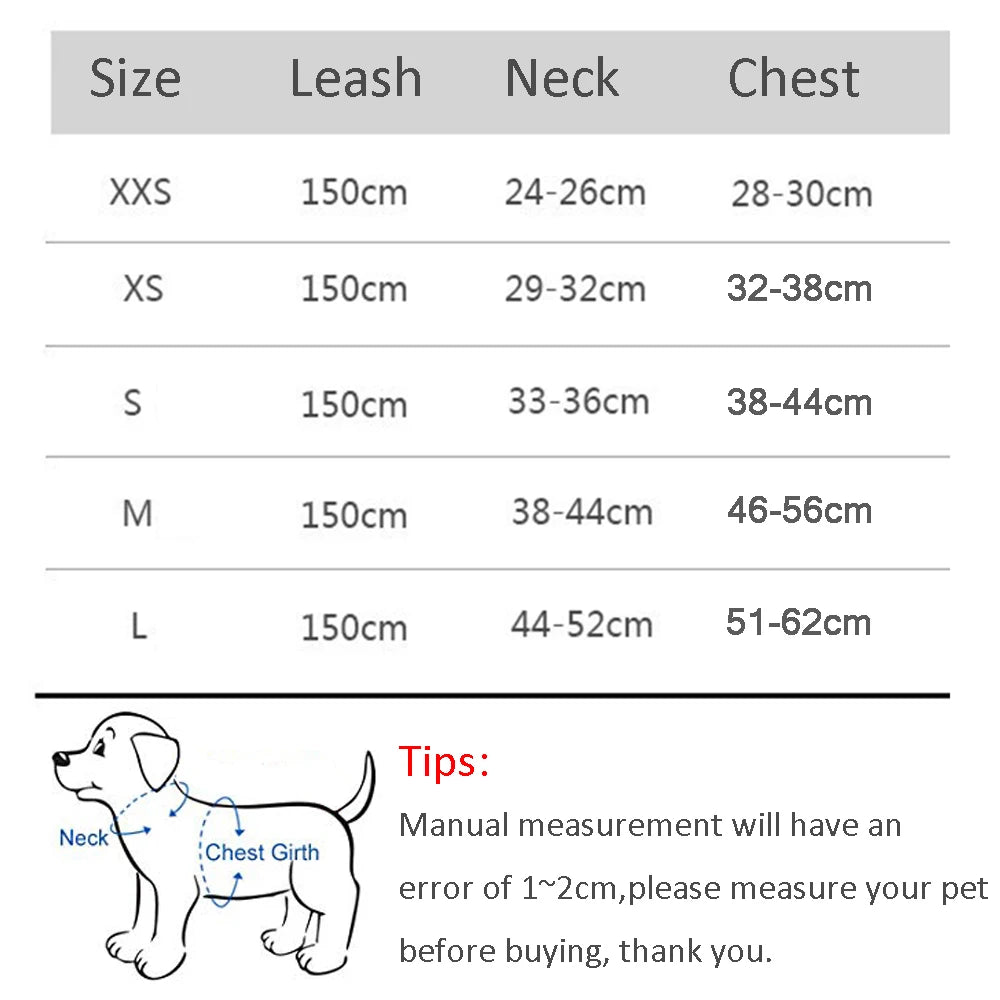Adjustable Reflective Breathable Mesh Dog Harness & Leash Set