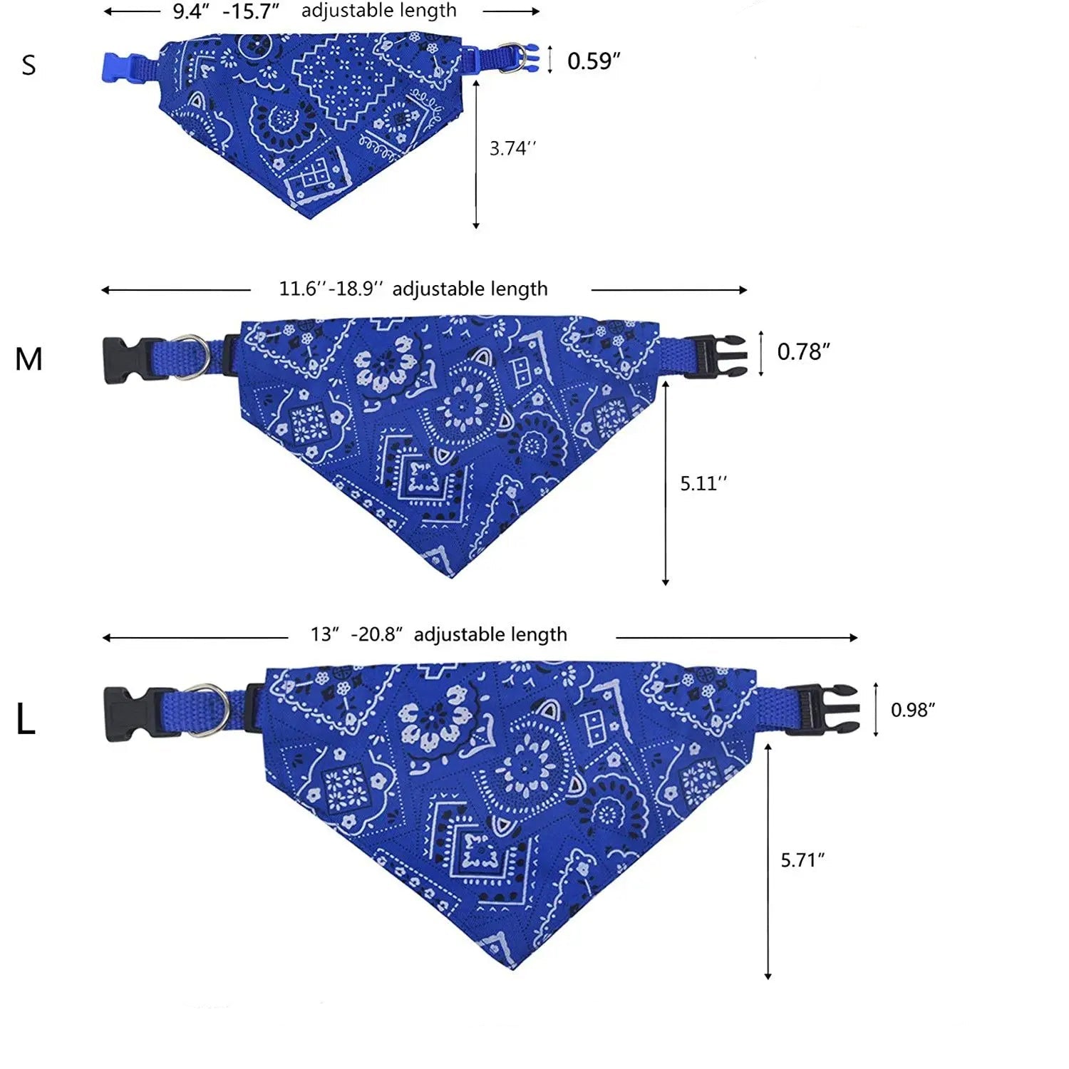 Adjustable Stylish Triangle Bandana Pet Scarf Collar