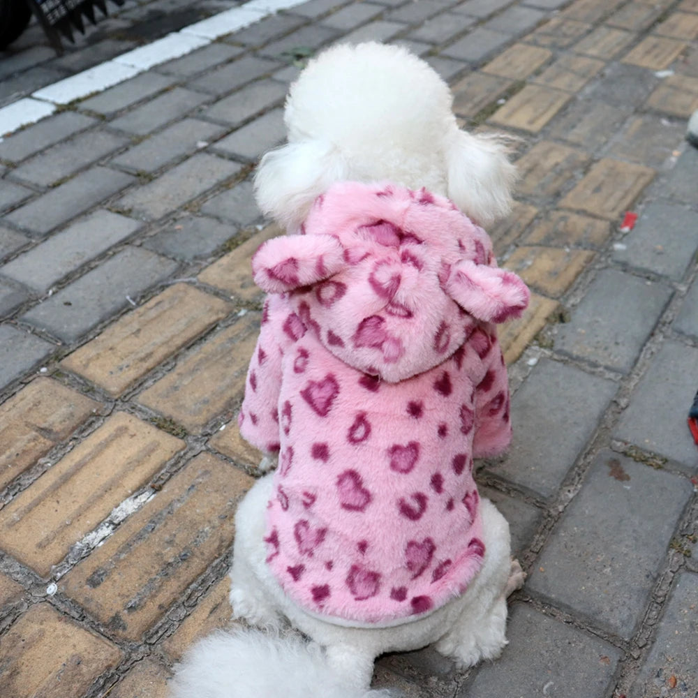 Adorable Warm Fleece Hoodie Jacket for Dogs