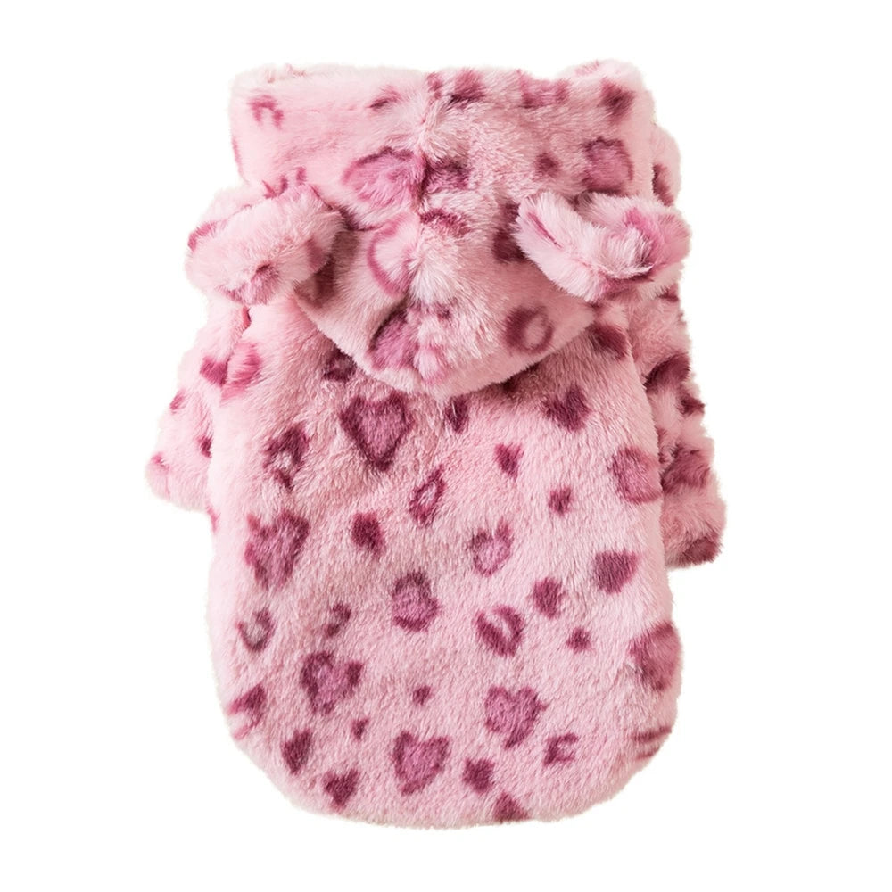 Adorable Warm Fleece Hoodie Jacket for Dogs