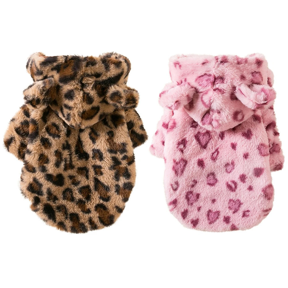 Adorable Warm Fleece Hoodie Jacket for Dogs