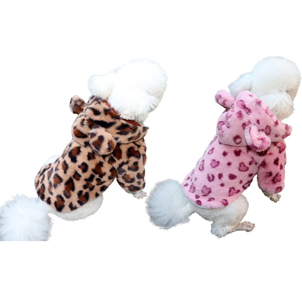 Adorable Warm Fleece Hoodie Jacket for Dogs