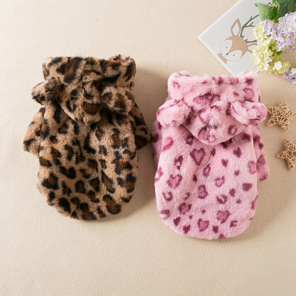 Adorable Warm Fleece Hoodie Jacket for Dogs
