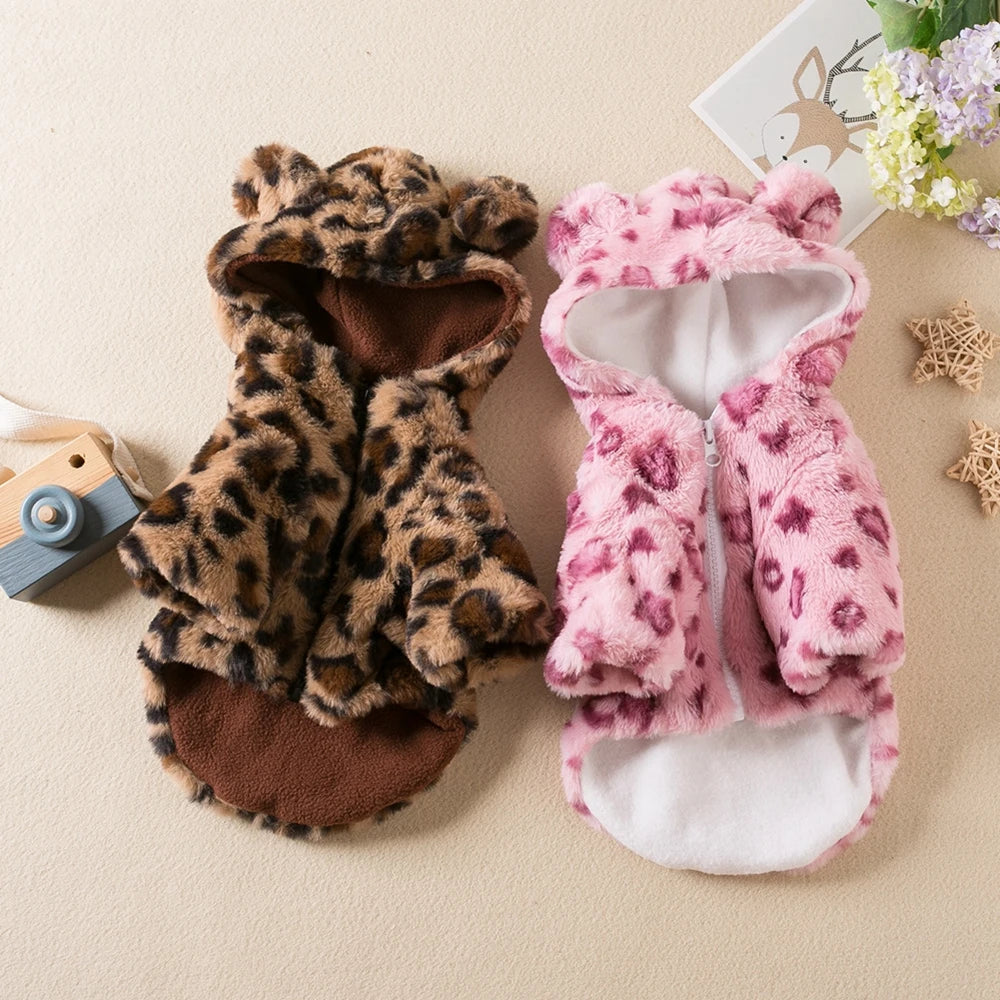 Adorable Warm Fleece Hoodie Jacket for Dogs