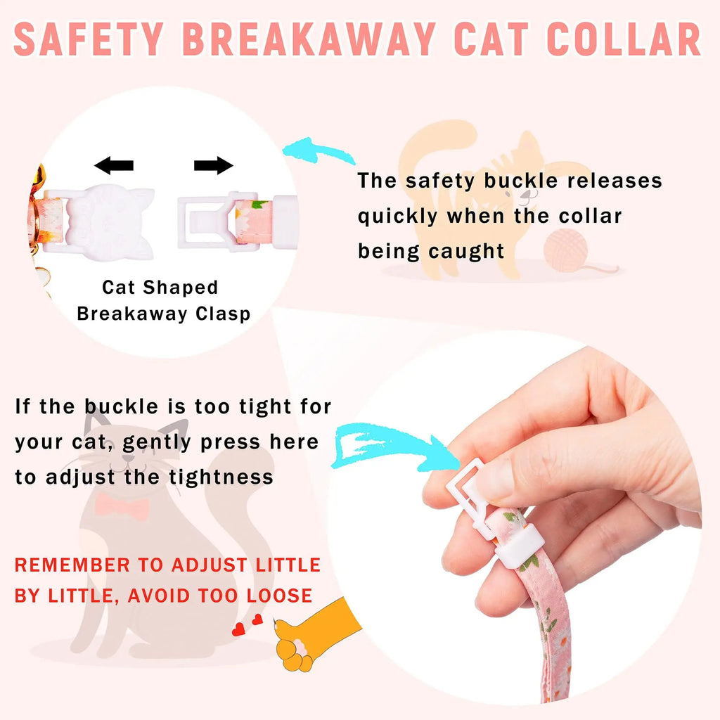 Airtag Compatible Daisy Charm Breakaway Pet Collar