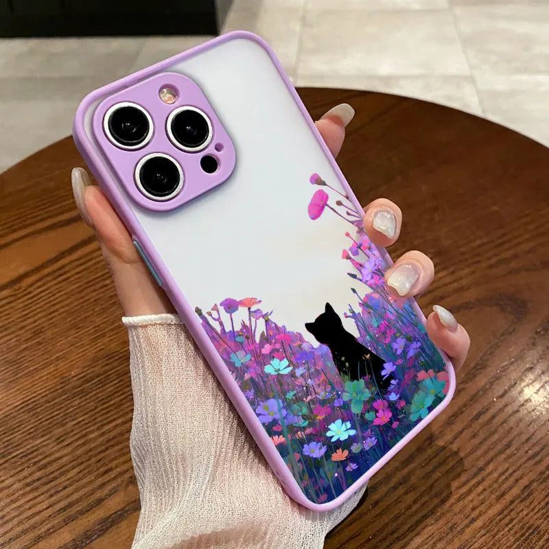 Anime Landscape Shockproof Cat iPhone Case