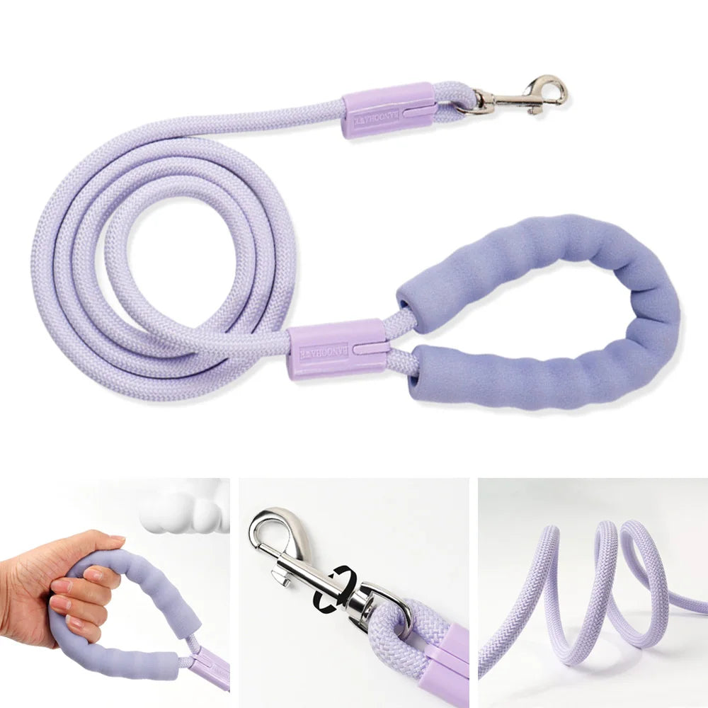 Anti-Tangle Soft Grip Nylon Dog Traction Leash