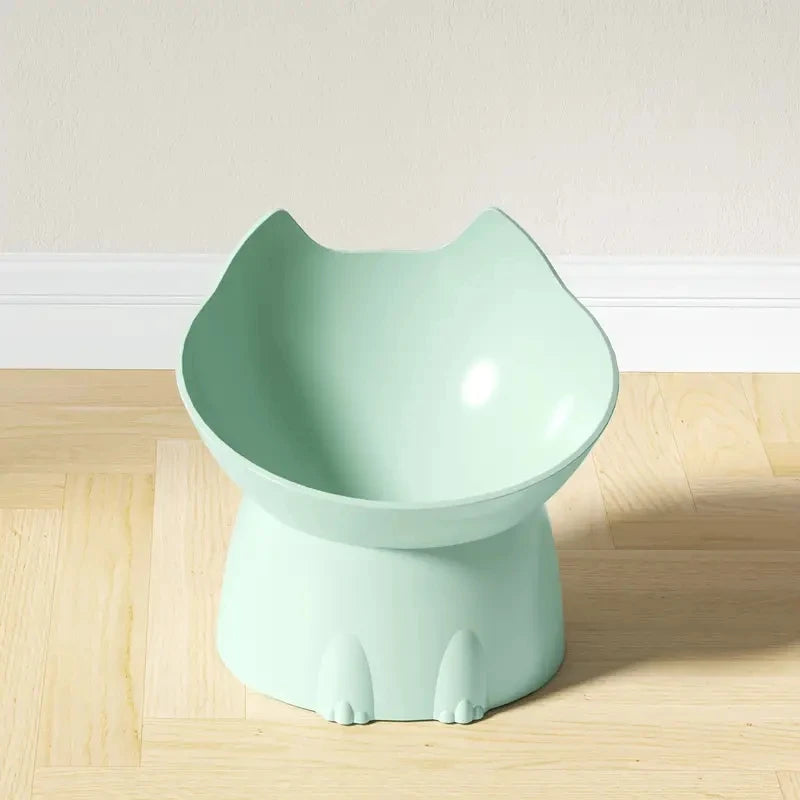 Anti-Tip Elevated Tilted Cat Feeding Bowl
