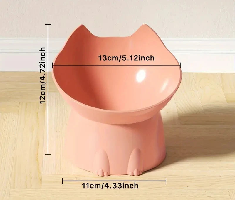Anti-Tip Elevated Tilted Cat Feeding Bowl