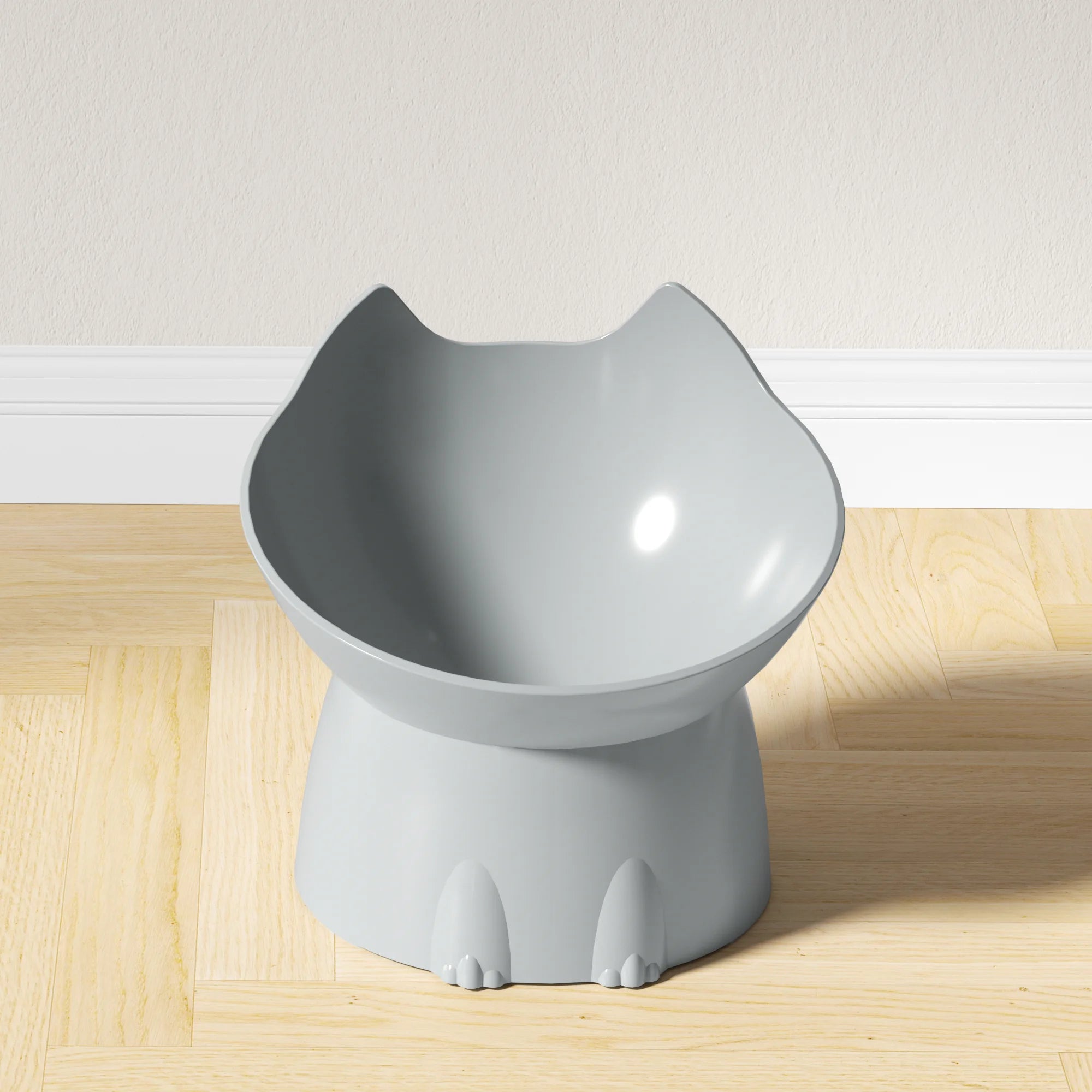 Anti-Tip Elevated Tilted Cat Feeding Bowl