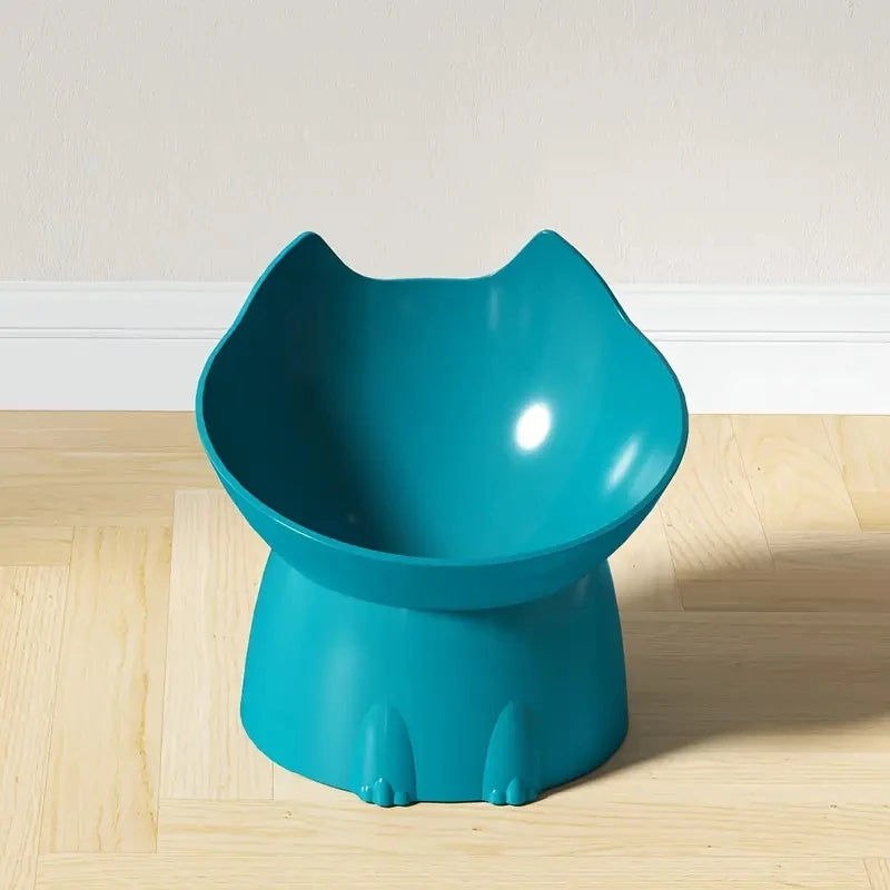 Anti-Tip Elevated Tilted Cat Feeding Bowl