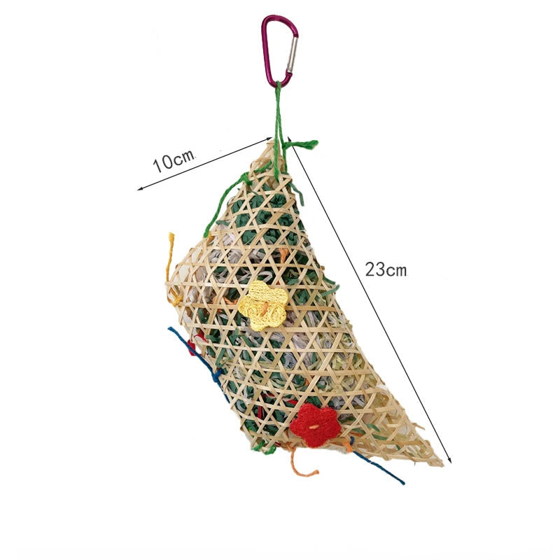Bamboo Foraging Hanging Parrot Chew and Climb Toy