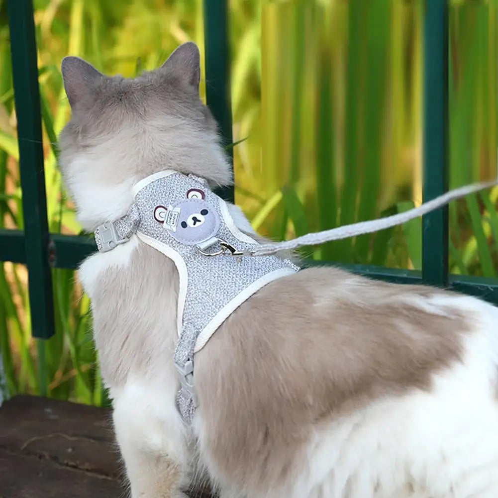 Breathable Adjustable Undershirt Style Pet Harness & Leash Set